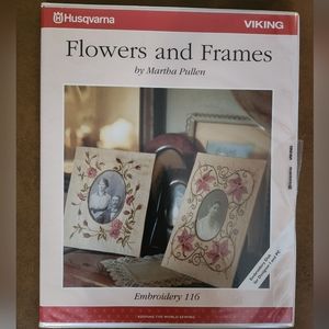 Flowers and Frames Embroidery Disk #116 For Husqvarna Viking Designer 1 Embroide